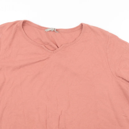 Womens UK Size 22 Pebble Bay Pink Basic T-Shirt