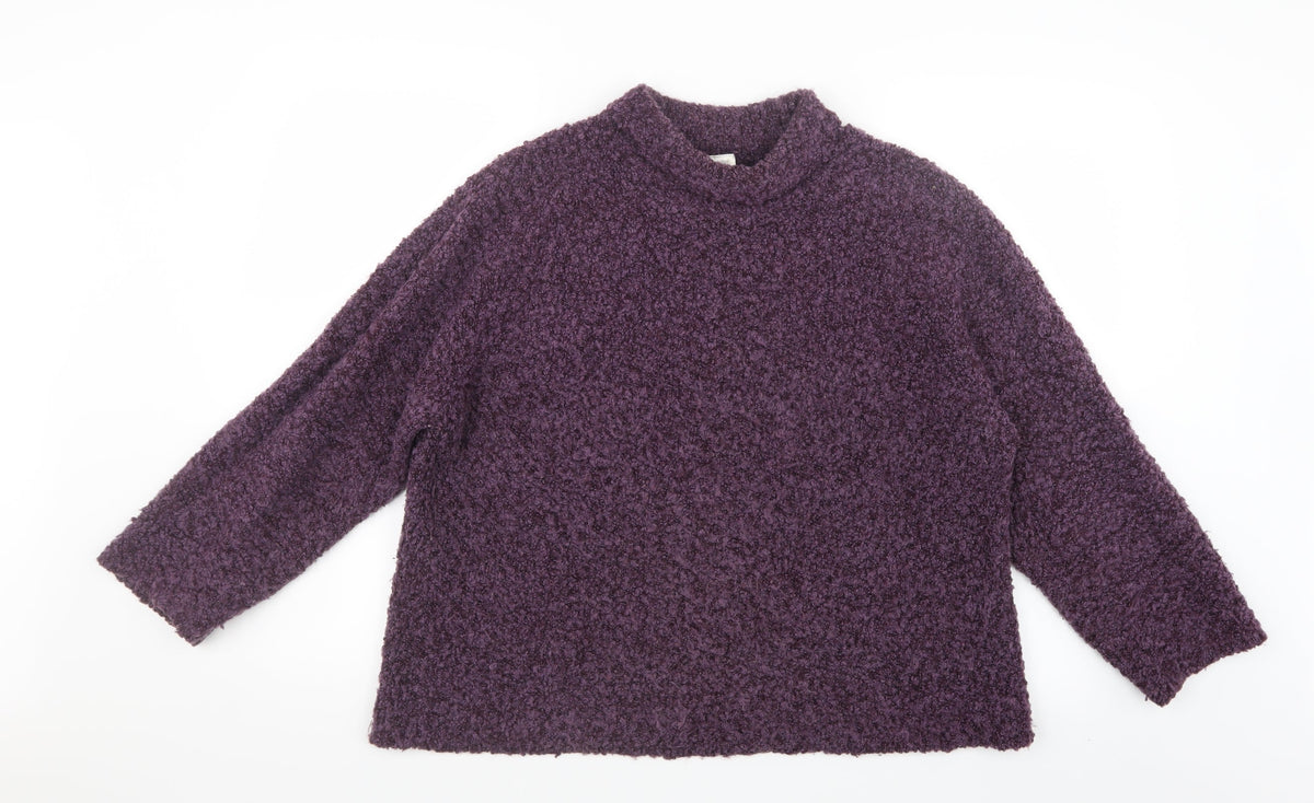 Preworn Womens Purple  Knit Pullover Jumper Size 16