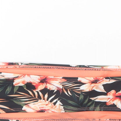 Primark Womens Black Floral  Cropped T-Shirt Size 10  - Tube top