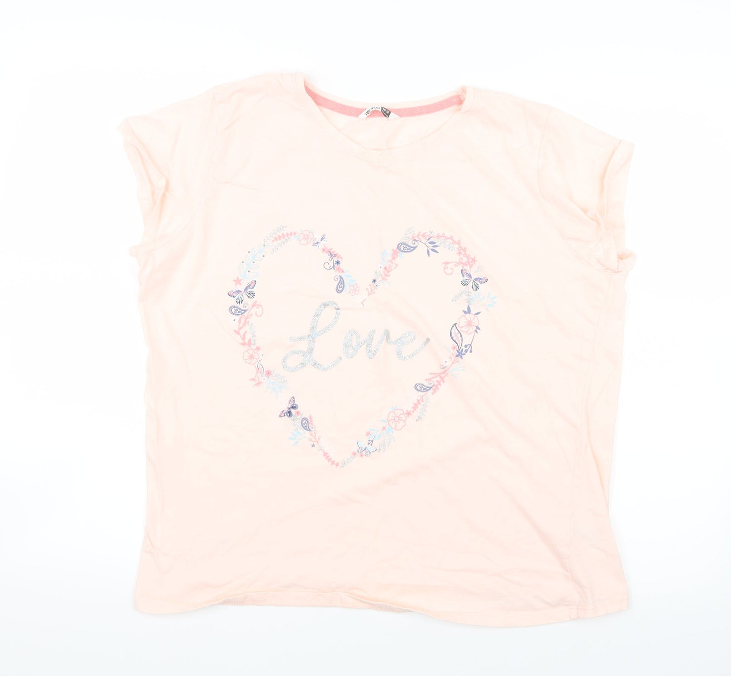 Womens UK Size 16 Pep&Co Pink Basic T-Shirt