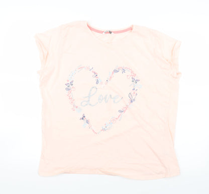 Womens UK Size 16 Pep&Co Pink Basic T-Shirt