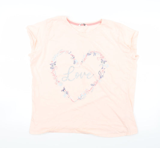 Womens UK Size 16 Pep&Co Pink Basic T-Shirt