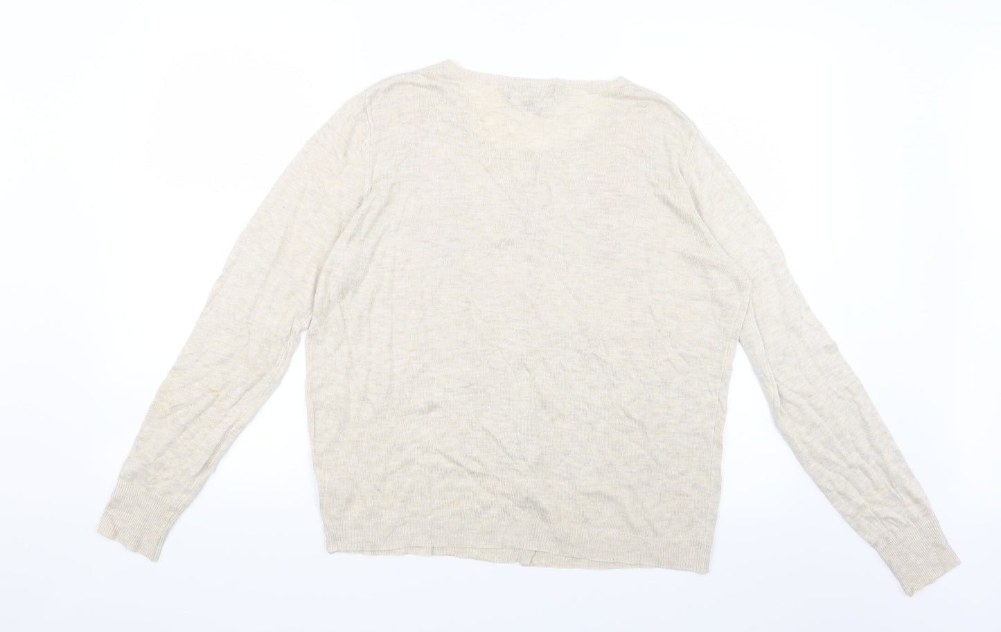 Primark Womens Beige  Knit Cardigan Jumper Size 14