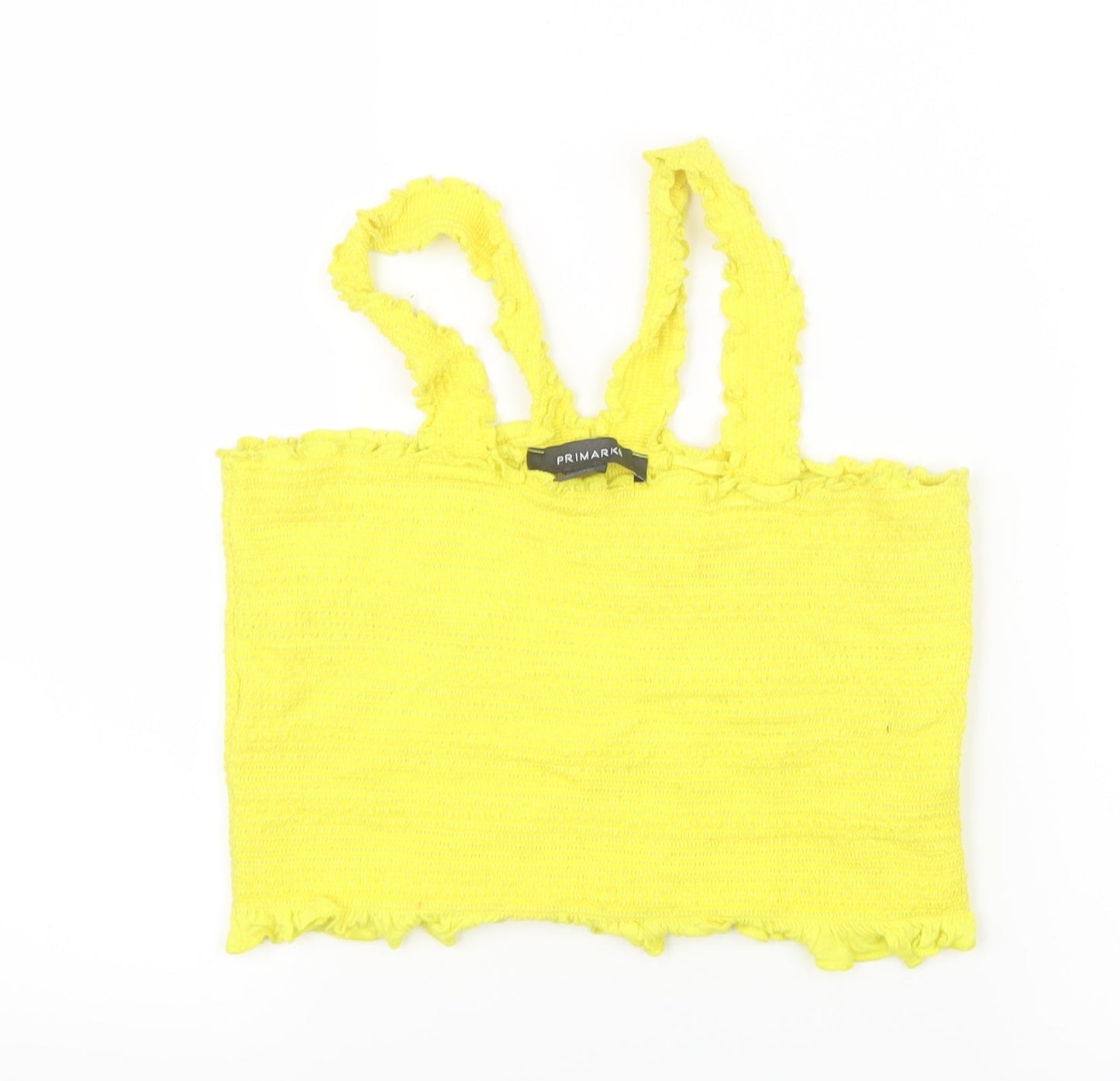 Primark Womens Yellow   Cropped T-Shirt Size 12
