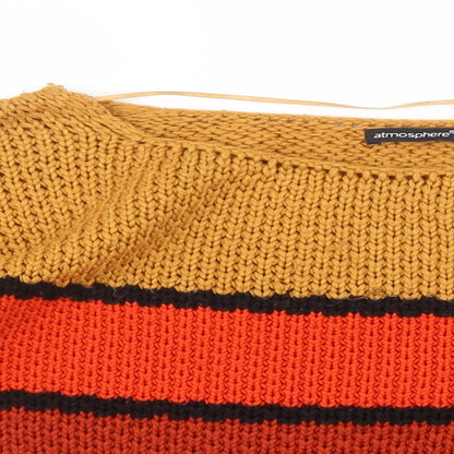 Atmosphere Womens Orange  Knit Pullover Jumper Size 10