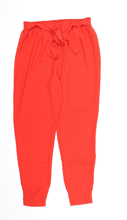 Studio Womens Red  Chiffon Bloomer Trousers Size 16 L29 in