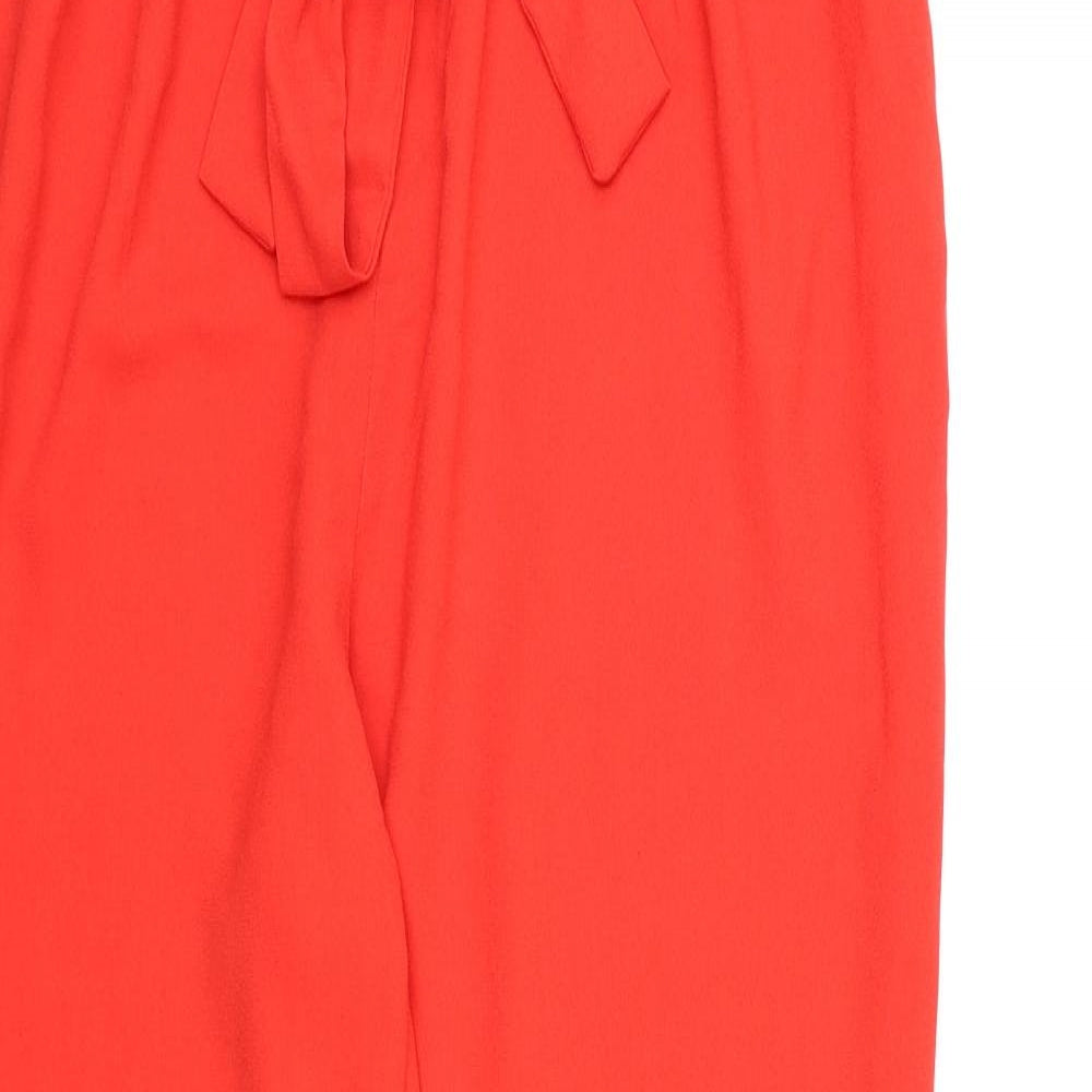 Studio Womens Red  Chiffon Bloomer Trousers Size 16 L29 in