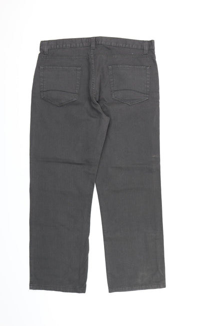 TU Mens Grey Striped  Trousers   L28 in