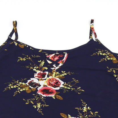 Womens UK Size 2XL Preworn Blue Basic Blouse