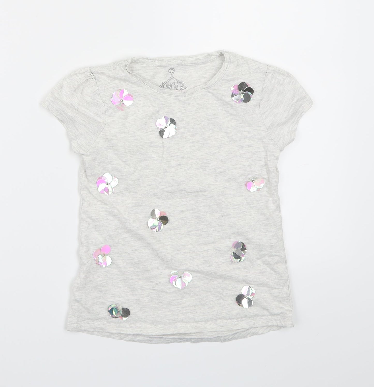 F&F Girls Grey   Basic T-Shirt Size 9-10 Years