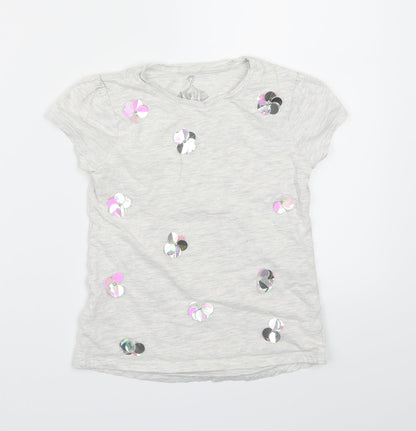 F&F Girls Grey   Basic T-Shirt Size 9-10 Years