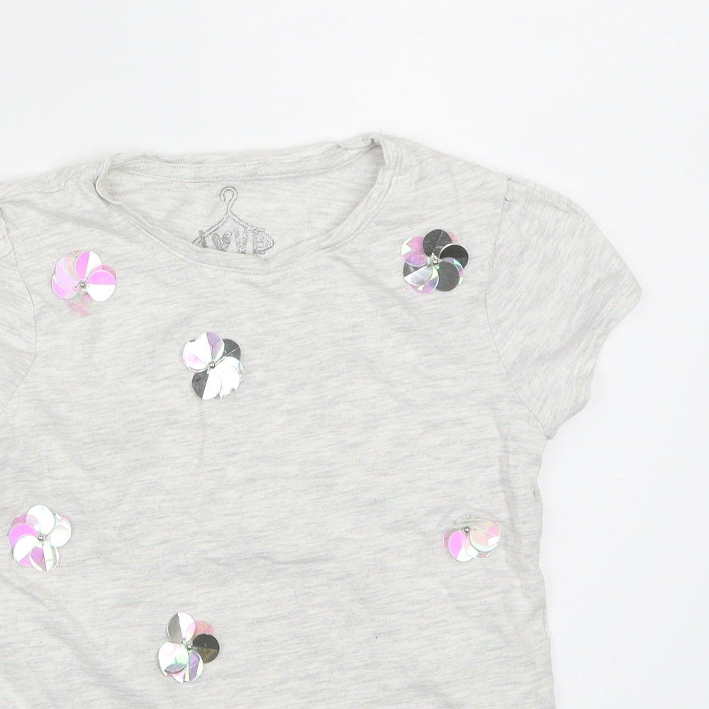 F&F Girls Grey   Basic T-Shirt Size 9-10 Years