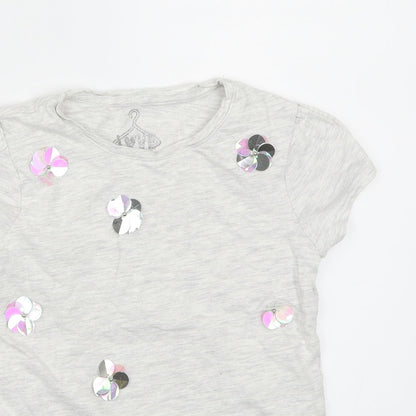 F&F Girls Grey   Basic T-Shirt Size 9-10 Years