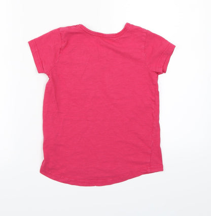 Lily & Dan Girls Pink   Basic T-Shirt Size 7-8 Years