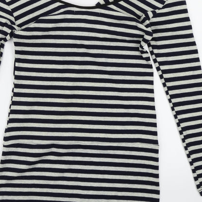 GAVI DI GAVI Womens Blue Striped  A-Line  Size M