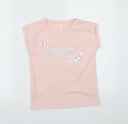 F&F Girls Pink   Basic T-Shirt Size 9-10 Years