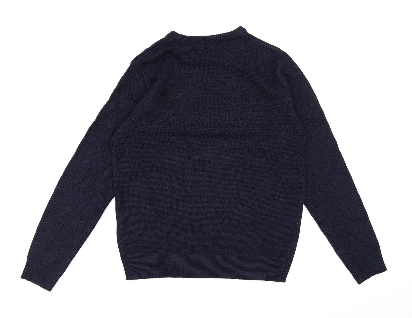 TU Mens Blue  Knit Pullover Jumper Size M