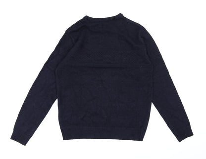 TU Mens Blue  Knit Pullover Jumper Size M