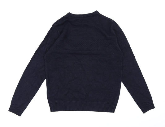 TU Mens Blue  Knit Pullover Jumper Size M