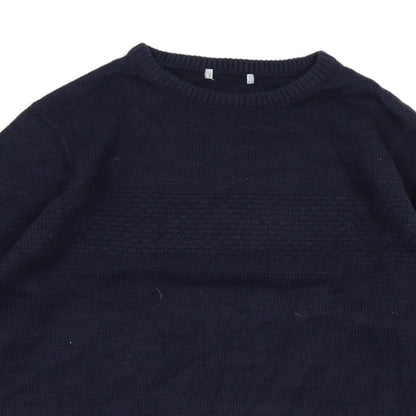 TU Mens Blue  Knit Pullover Jumper Size M