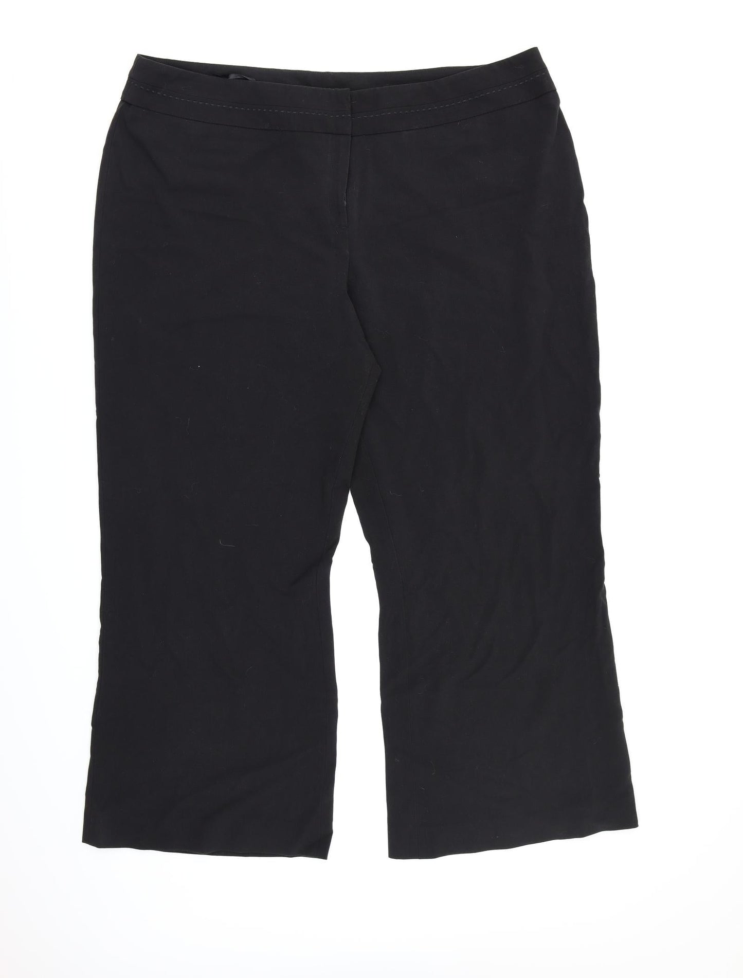 Debenhams Womens Black  Rayon Dress Pants Trousers Size 20 L27 in