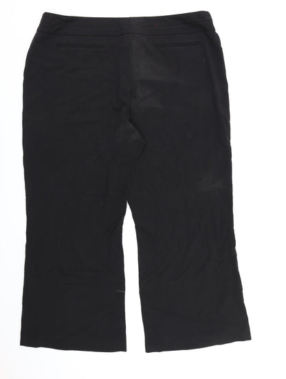 Debenhams Womens Black  Rayon Dress Pants Trousers Size 20 L27 in