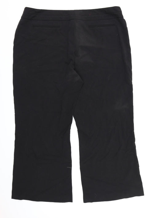 Debenhams Womens Black  Rayon Dress Pants Trousers Size 20 L27 in