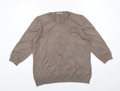 Marks & Spencer Womens Brown  Knit Pullover Jumper Size 18