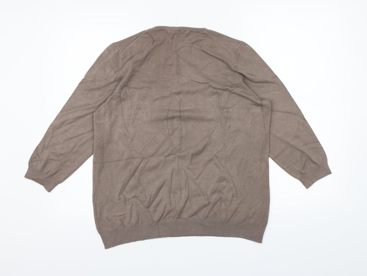 Marks & Spencer Womens Brown  Knit Pullover Jumper Size 18