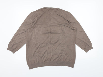 Marks & Spencer Womens Brown  Knit Pullover Jumper Size 18