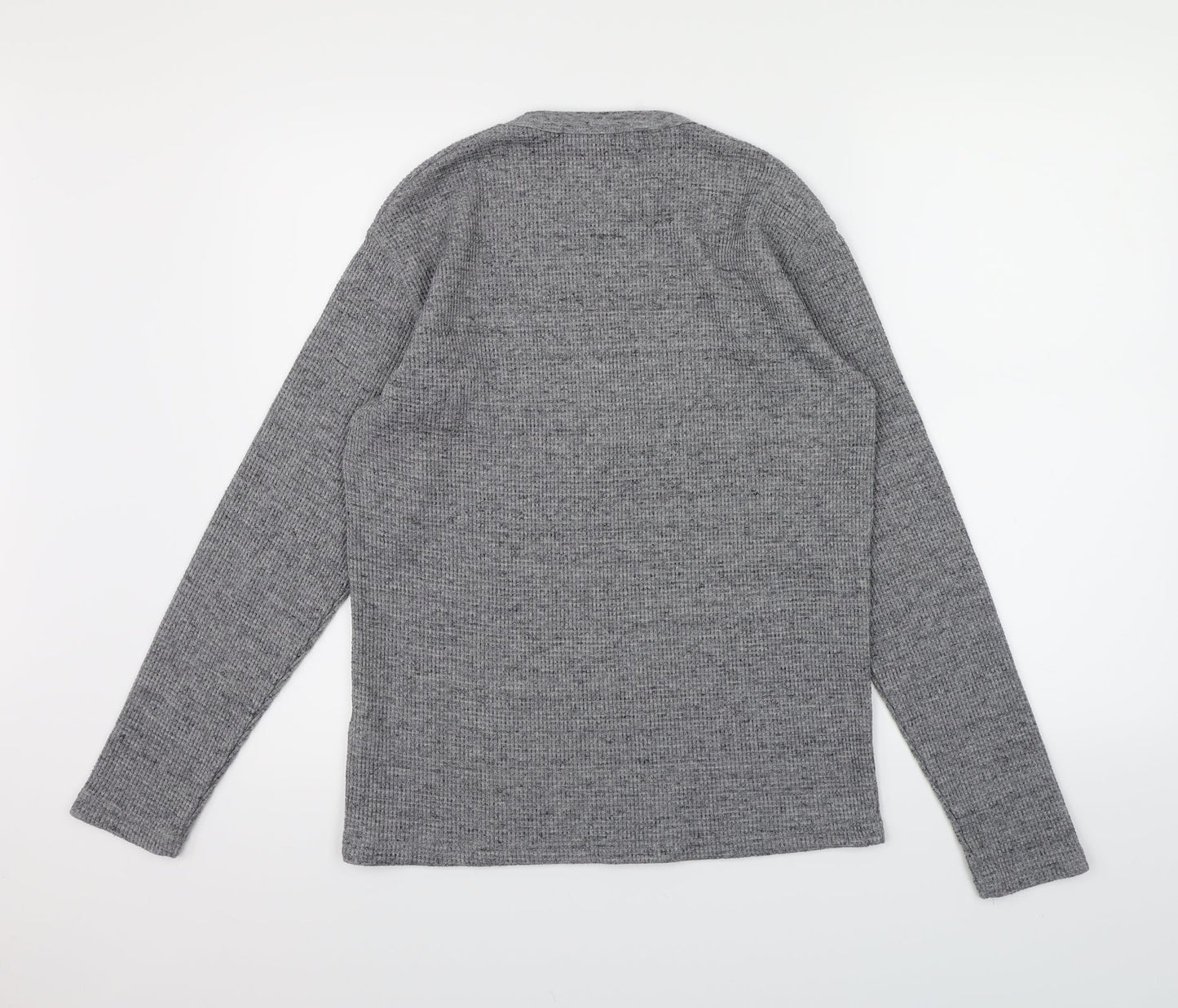 Primark Mens Grey  Knit Pullover Jumper Size S