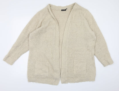 Brave Soul Womens Beige  Knit Cardigan Jumper Size 20