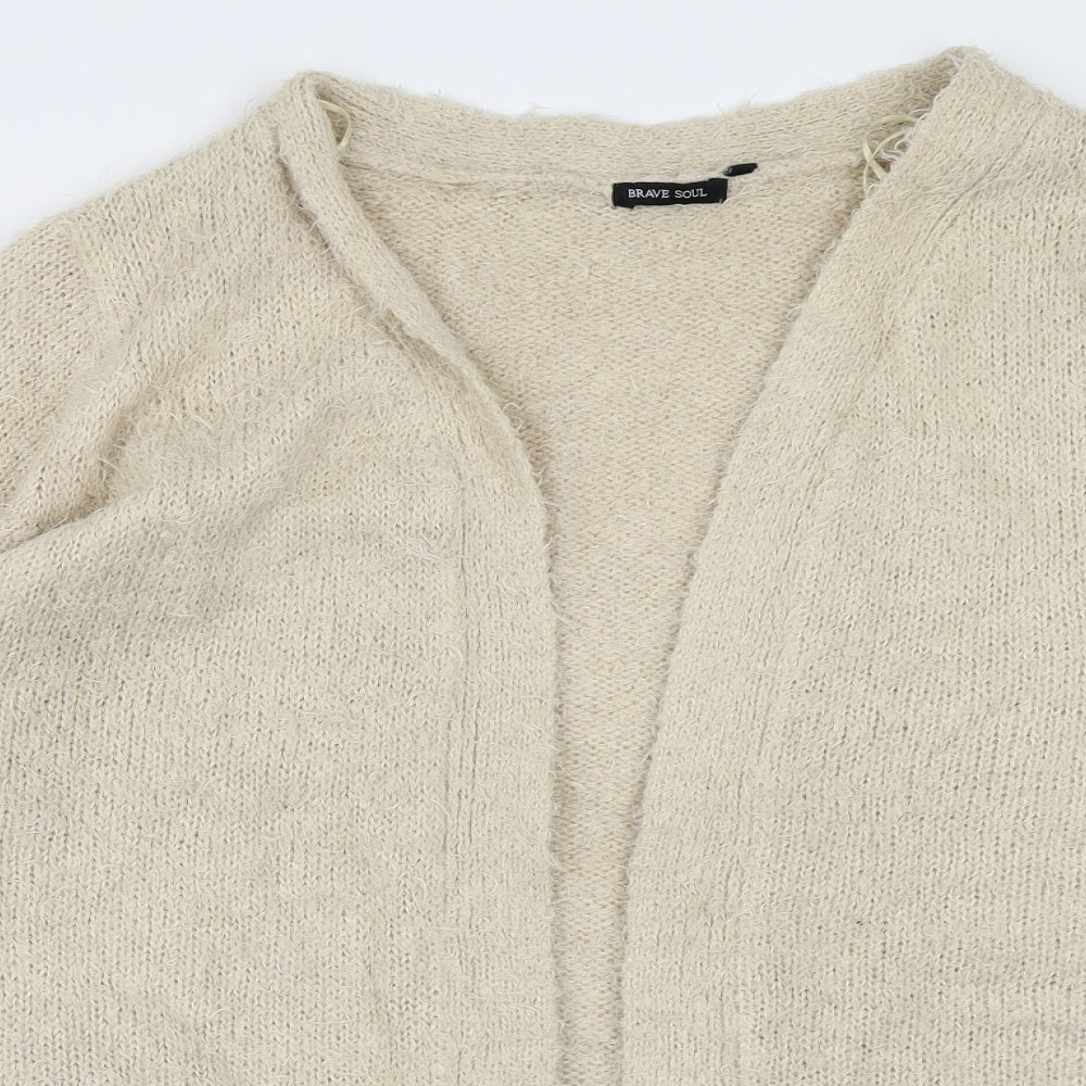 Brave Soul Womens Beige  Knit Cardigan Jumper Size 20