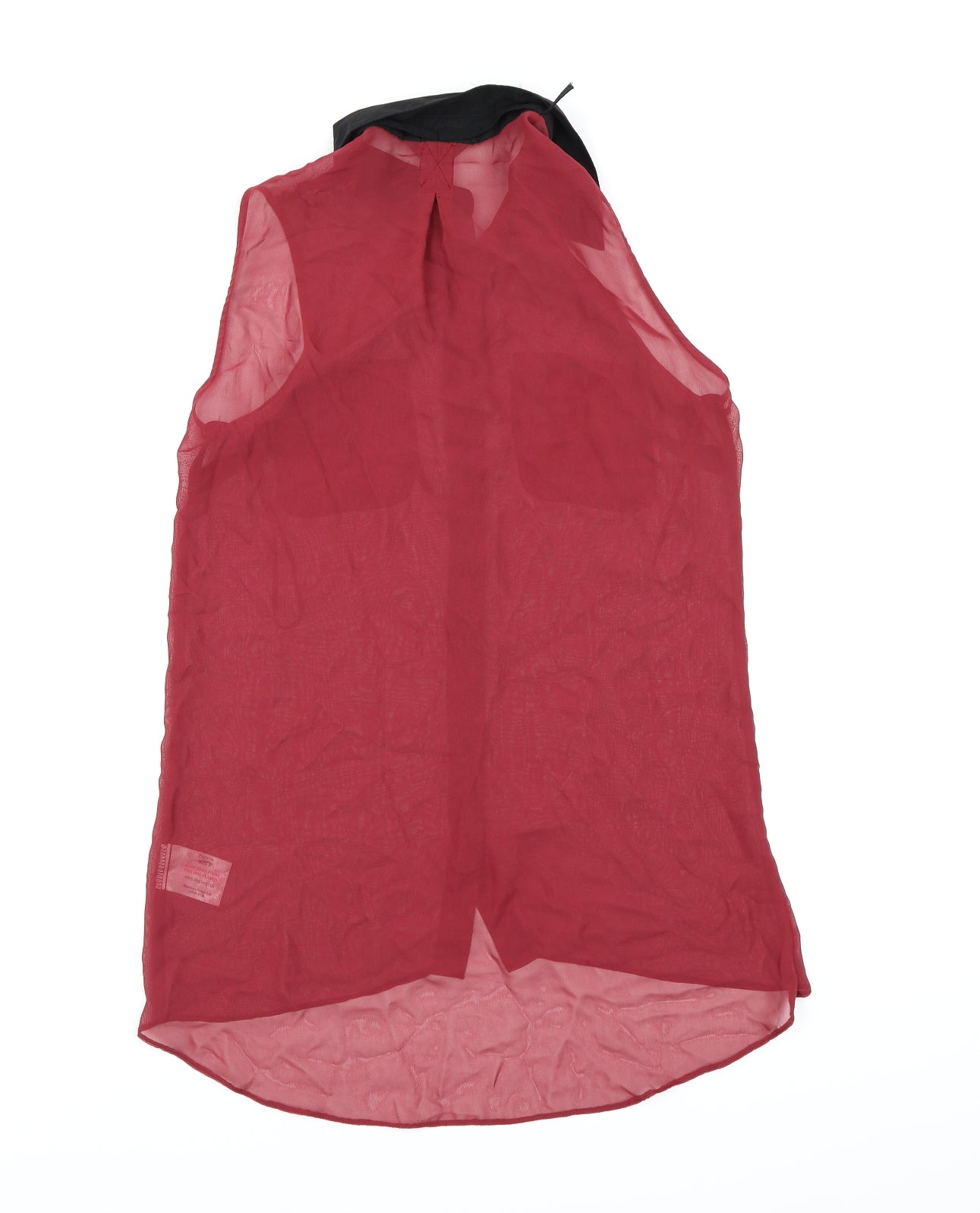 Papaya Womens Red  Chiffon Basic Button-Up Size 8