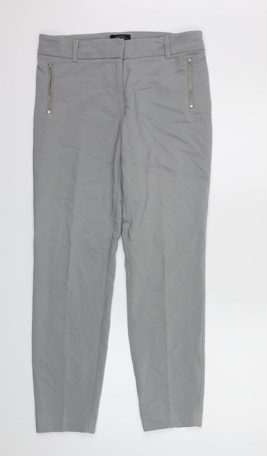 Papaya Womens Grey   Trousers  Size 10 L27 in