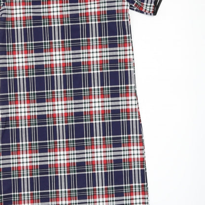 Blue Vanilla Womens Black Check  T-Shirt Dress  Size XS