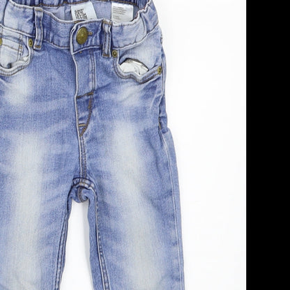H&M Boys Blue  Denim Cargo Jeans Size 12 Months