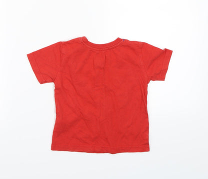 Little Rebel Boys Red   Basic T-Shirt Size 24 Months  - Football