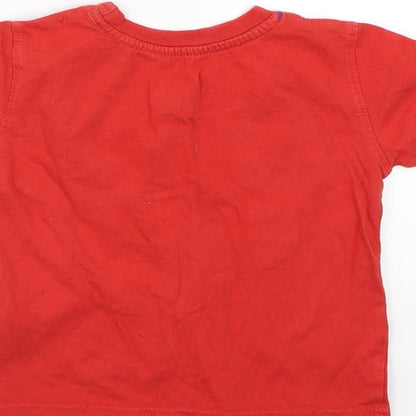 Little Rebel Boys Red   Basic T-Shirt Size 24 Months  - Football