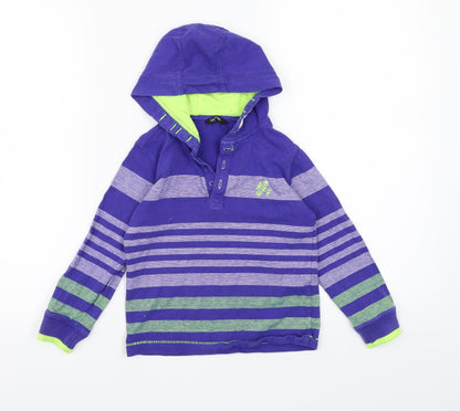 George Boys Blue Striped  Pullover Hoodie Size 4-5 Years