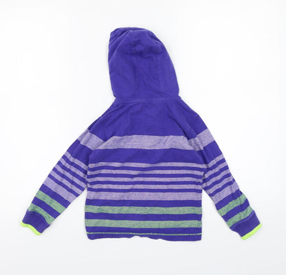 George Boys Blue Striped  Pullover Hoodie Size 4-5 Years