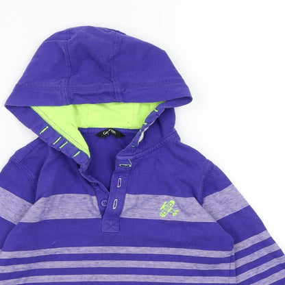 George Boys Blue Striped  Pullover Hoodie Size 4-5 Years