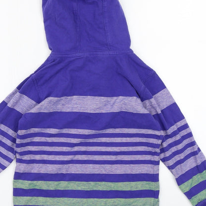 George Boys Blue Striped  Pullover Hoodie Size 4-5 Years