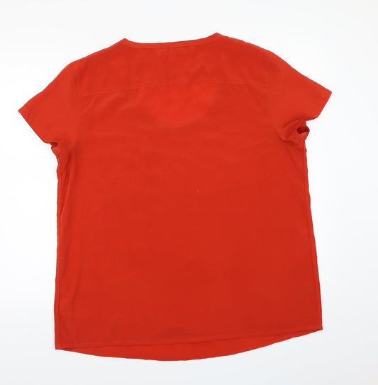 Womens UK Size XL Gap Orange Basic Blouse