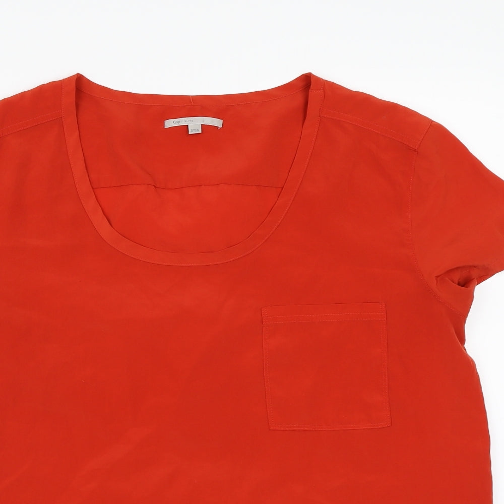 Womens UK Size XL Gap Orange Basic Blouse