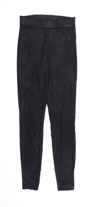 Womens UK Size 8 Papaya  Pedal Pusher Black Leggings