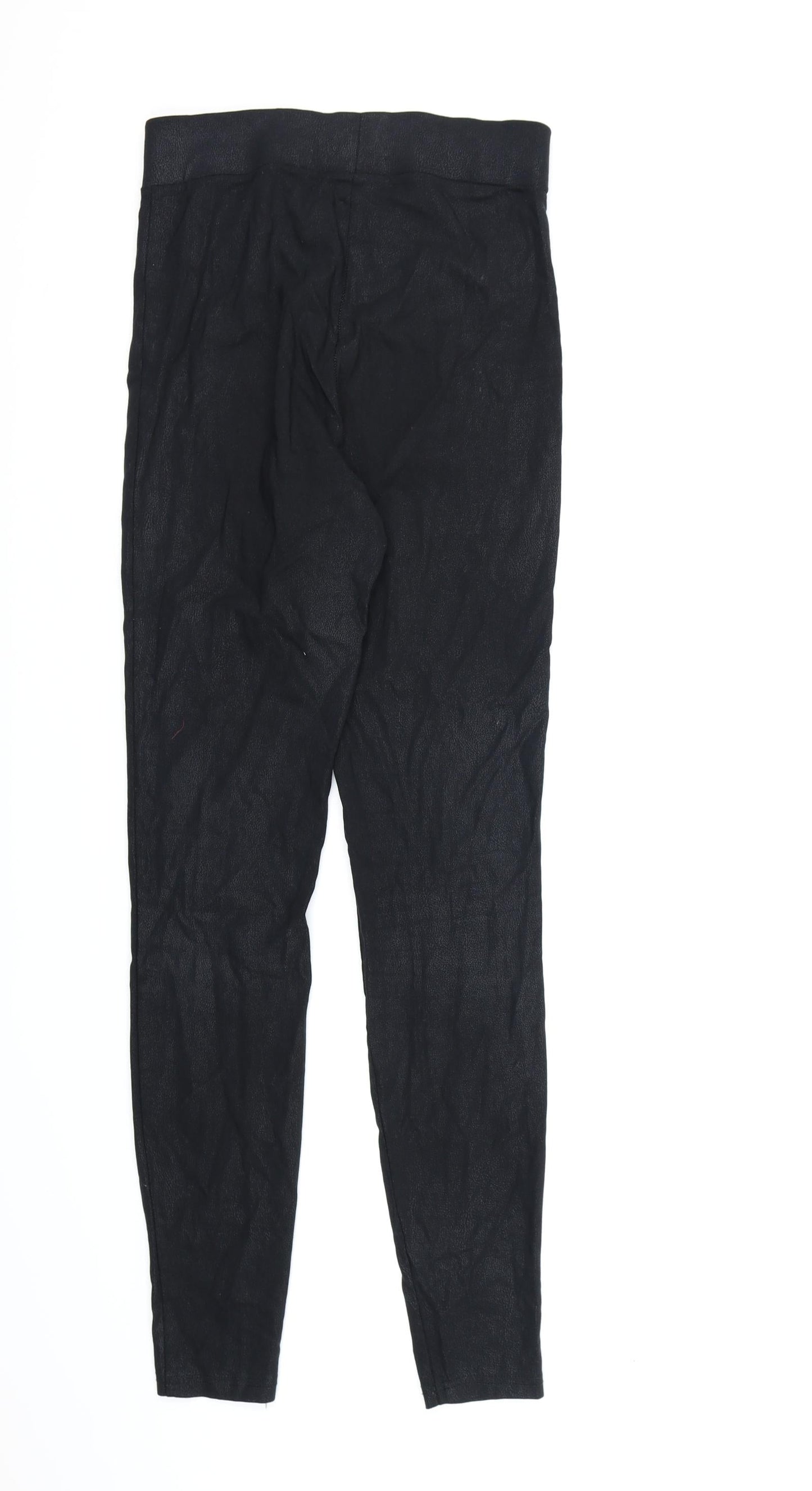 Womens UK Size 8 Papaya  Pedal Pusher Black Leggings