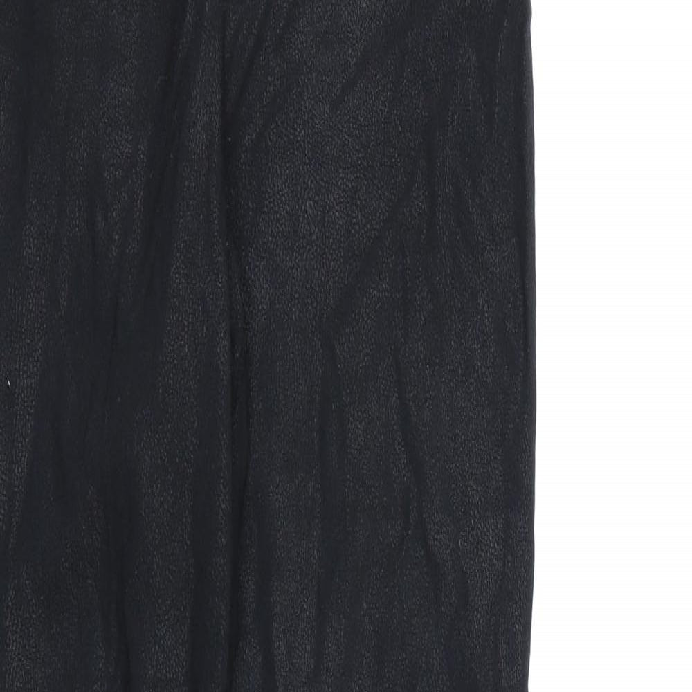 Womens UK Size 8 Papaya  Pedal Pusher Black Leggings