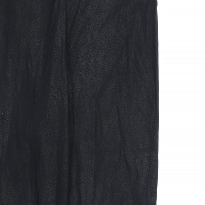 Womens UK Size 8 Papaya  Pedal Pusher Black Leggings