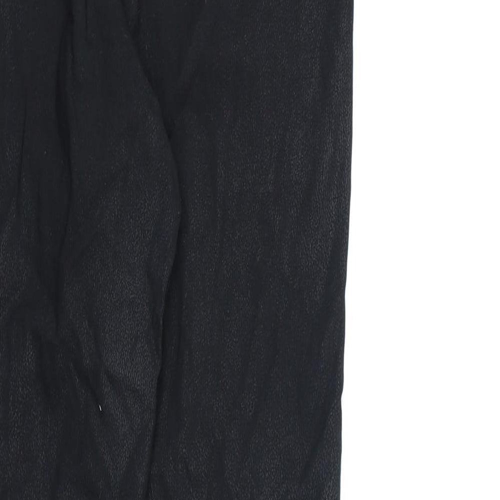 Womens UK Size 8 Papaya  Pedal Pusher Black Leggings
